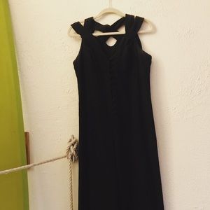 Black Button-Up Anthro Romper